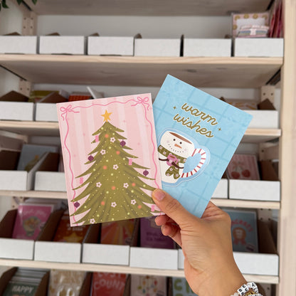 Warm Wishes Holiday Sticker Card