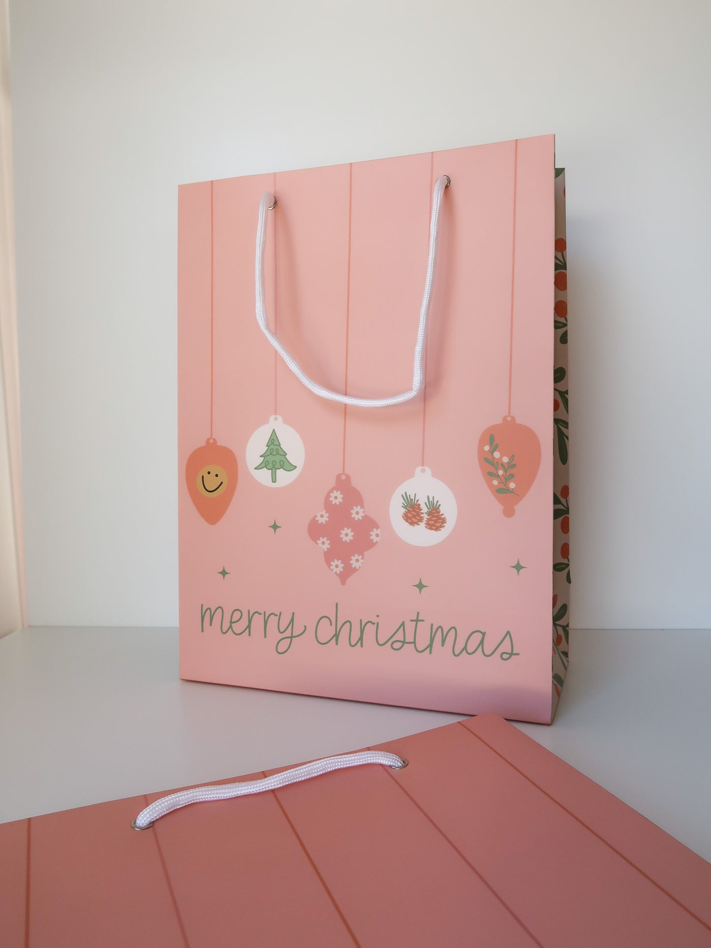 Merry Christmas Ornament Gift Bag