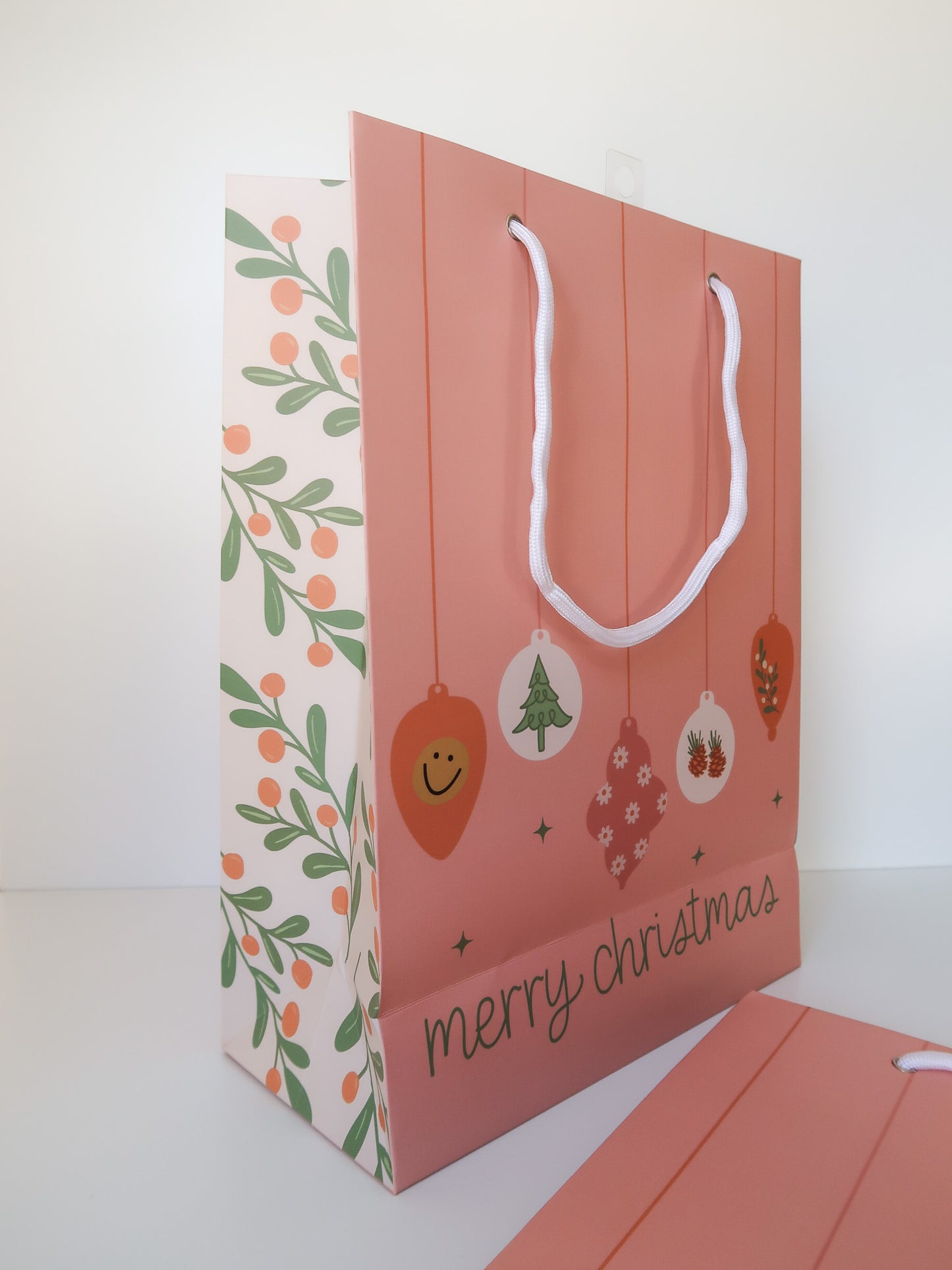 Merry Christmas Ornament Gift Bag