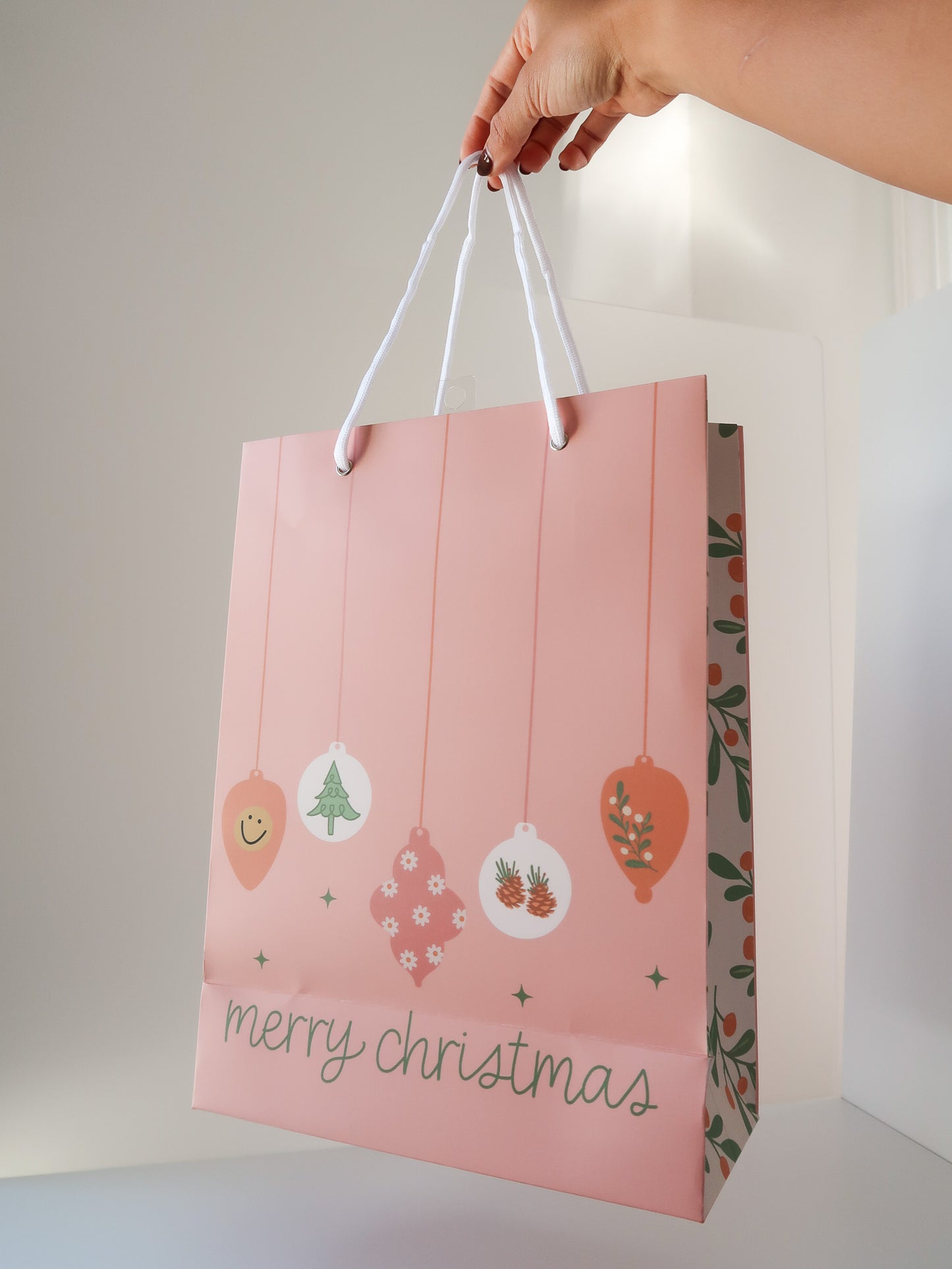 Merry Christmas Ornament Gift Bag