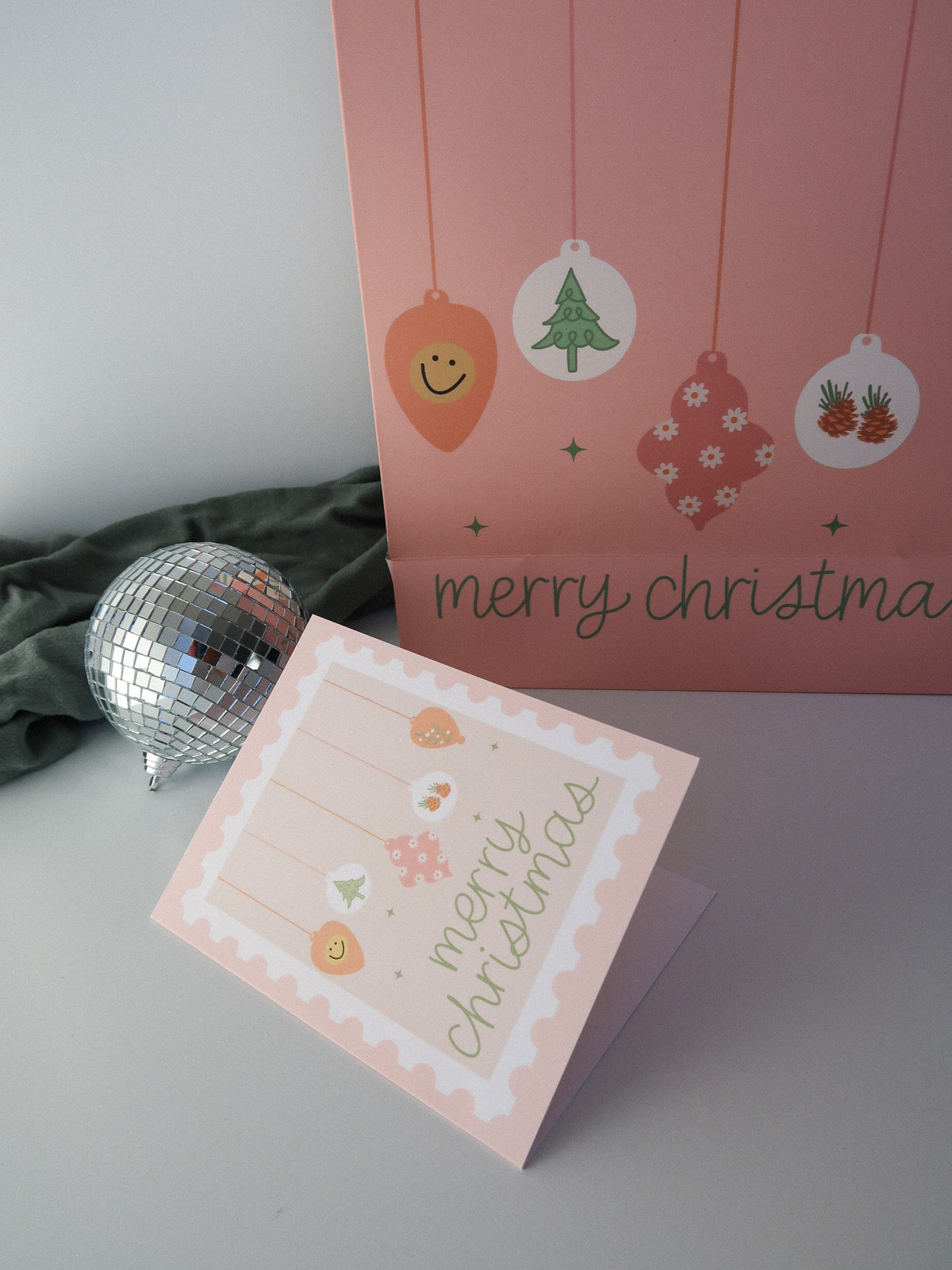 Merry Christmas Ornament Gift Bag