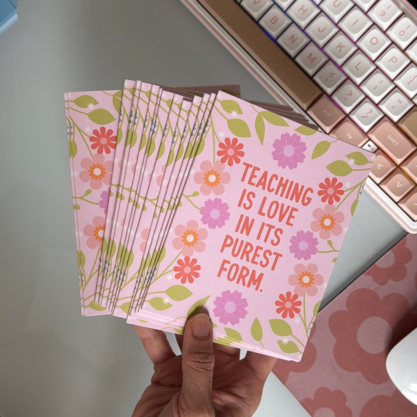 Teaching is Love Sticker Card