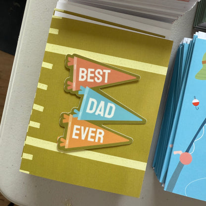 Best Dad Ever Sticker Card