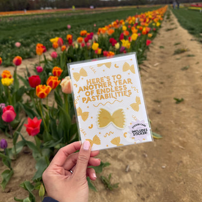 Year of Pastabilities Sticker Card