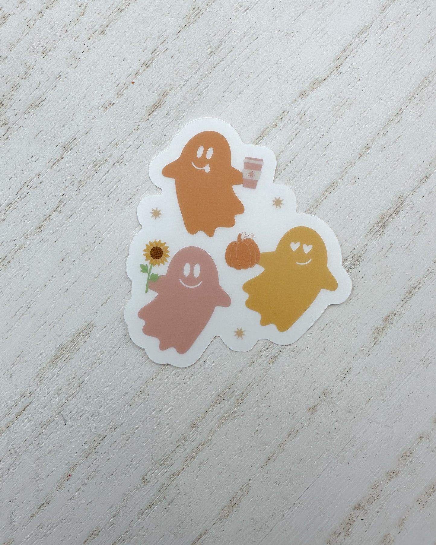 Basic Fall Ghosts - PSL Pumpkin Sunflower Sticker