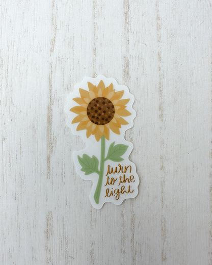 Turn to the Light Sunflower Fall Sticker