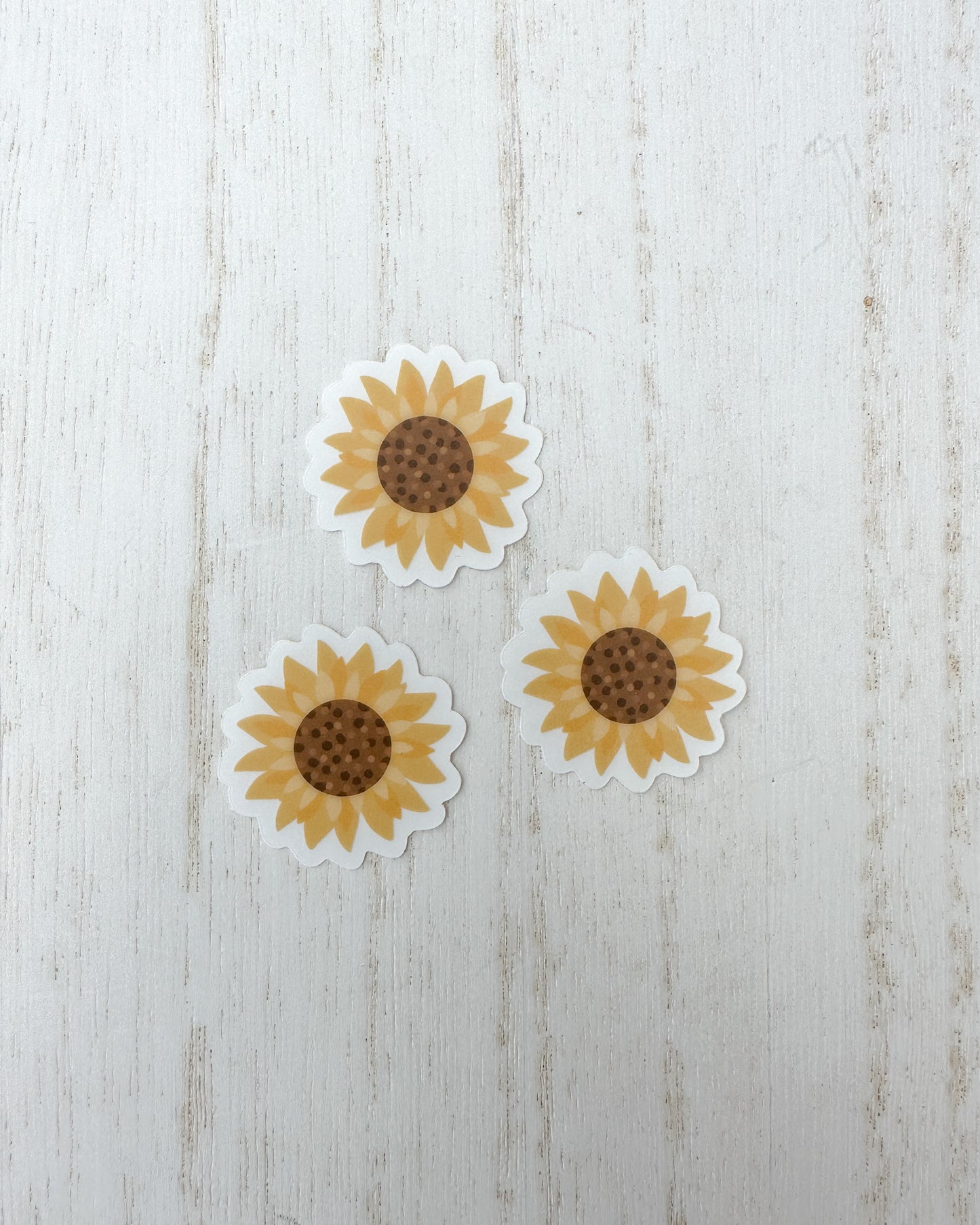Mini Sunflower Stickers: Pack of 3