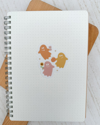 Basic Fall Ghosts - PSL Pumpkin Sunflower Sticker