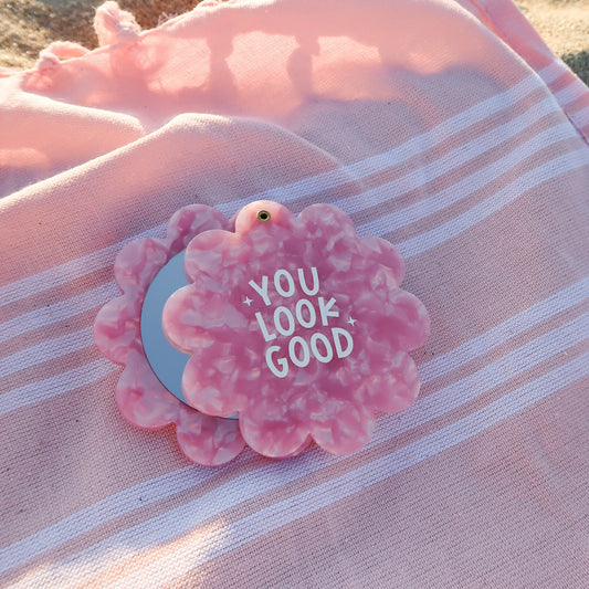 Flower Pocket Mirror