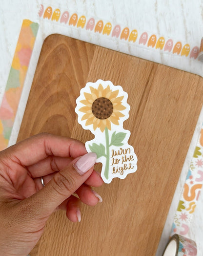 Turn to the Light Sunflower Fall Sticker