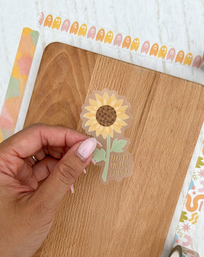 Turn to the Light Sunflower Fall Sticker