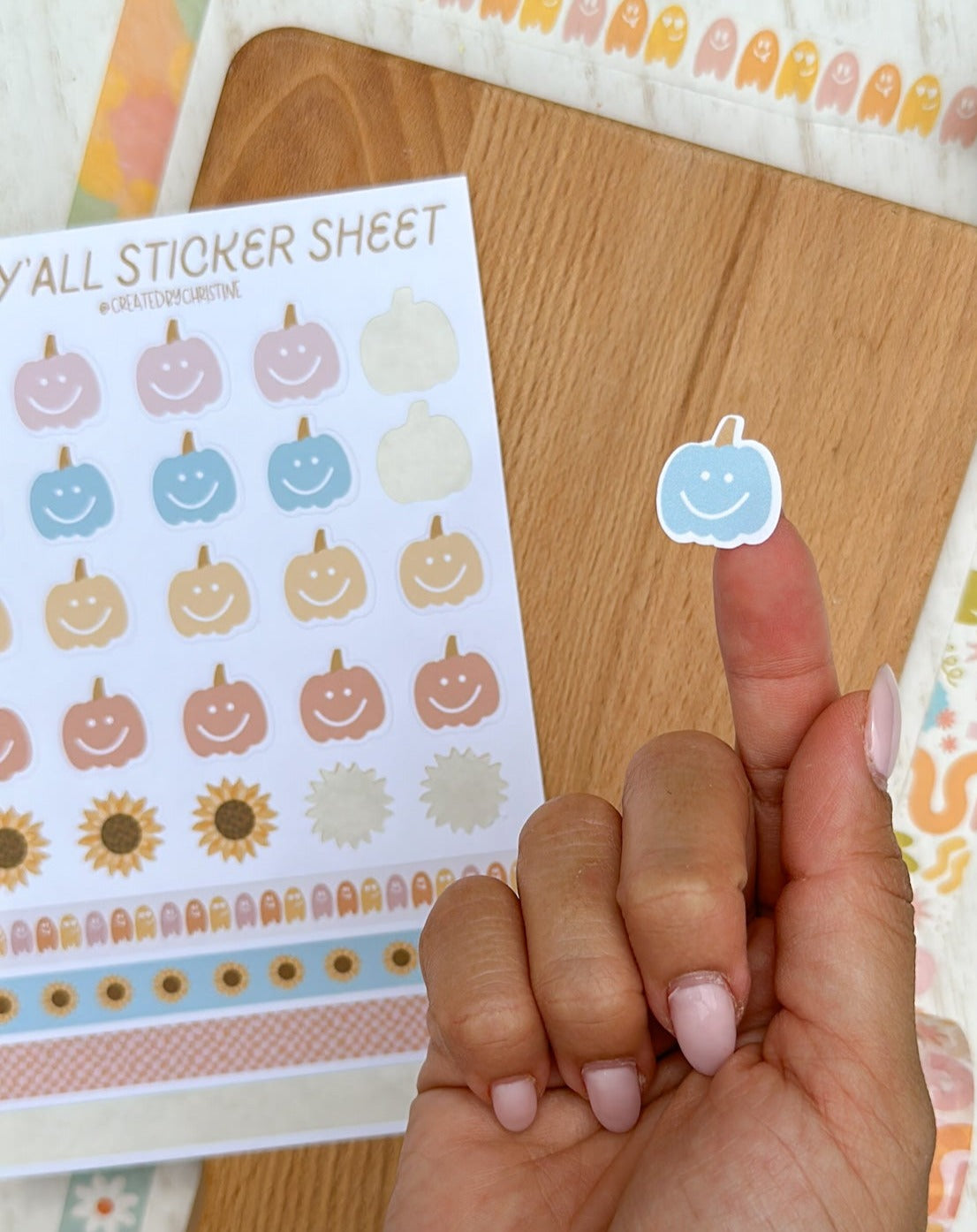 Fall Y'all Pumpkin Sticker Sheet