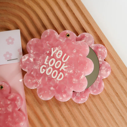 Flower Pocket Mirror