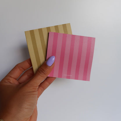 Pink Stripes Sticky Notes