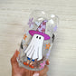 Lizzie Ghost Cartoon Fall Glass Cup