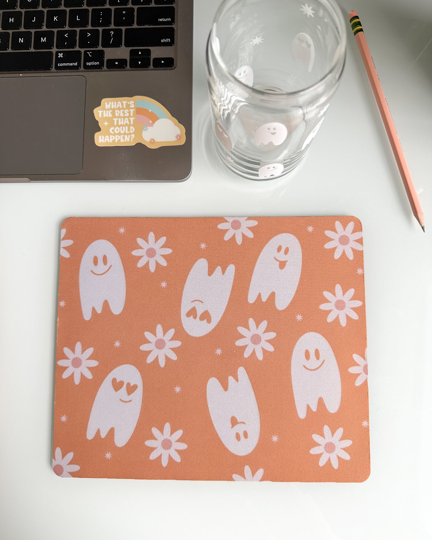 Ghost Floral Mousepad