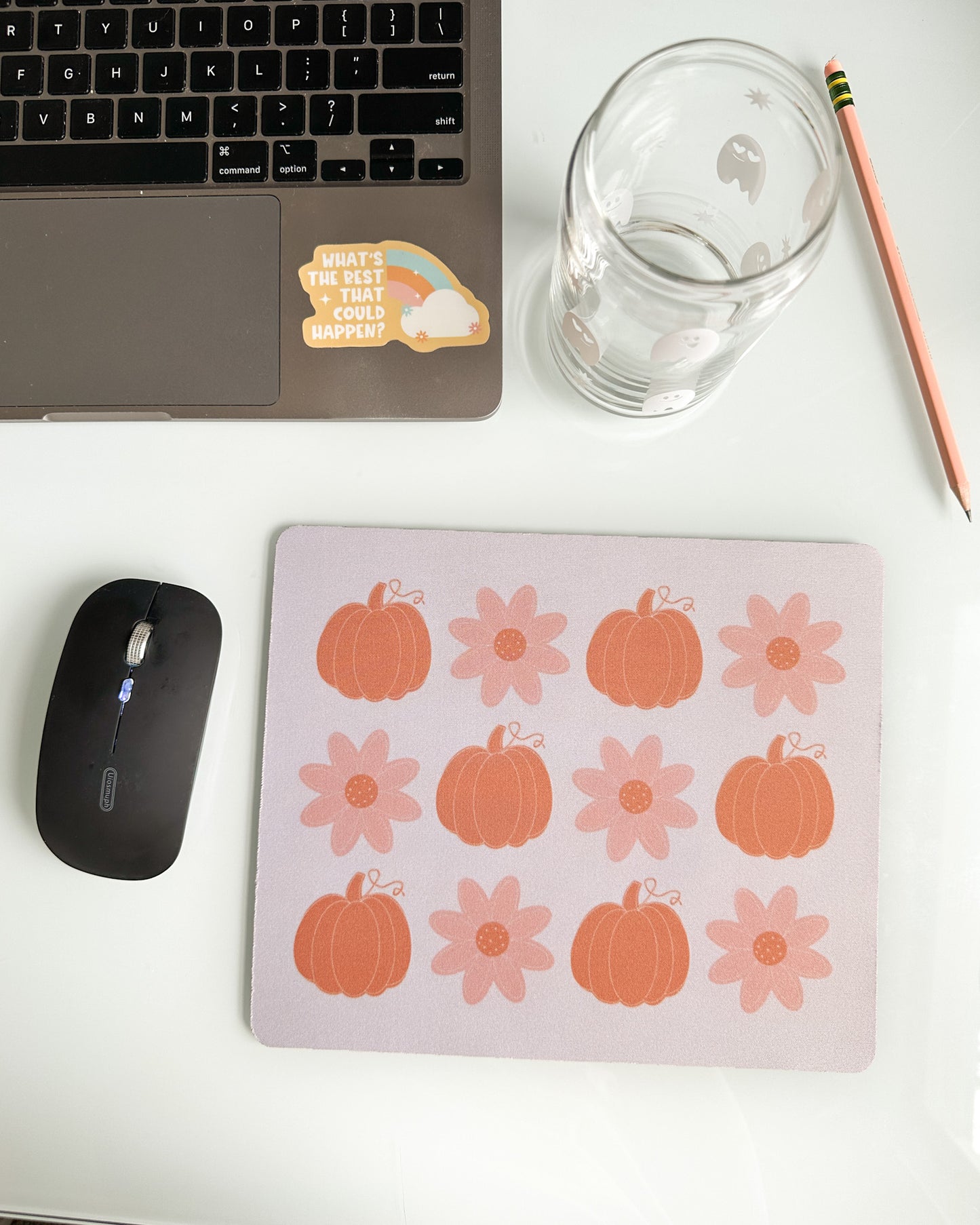 Pumpkin Floral Mousepad