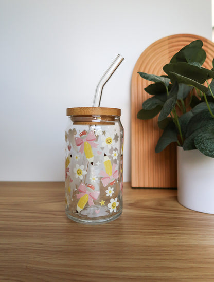 Pencil Bow Glass Cup