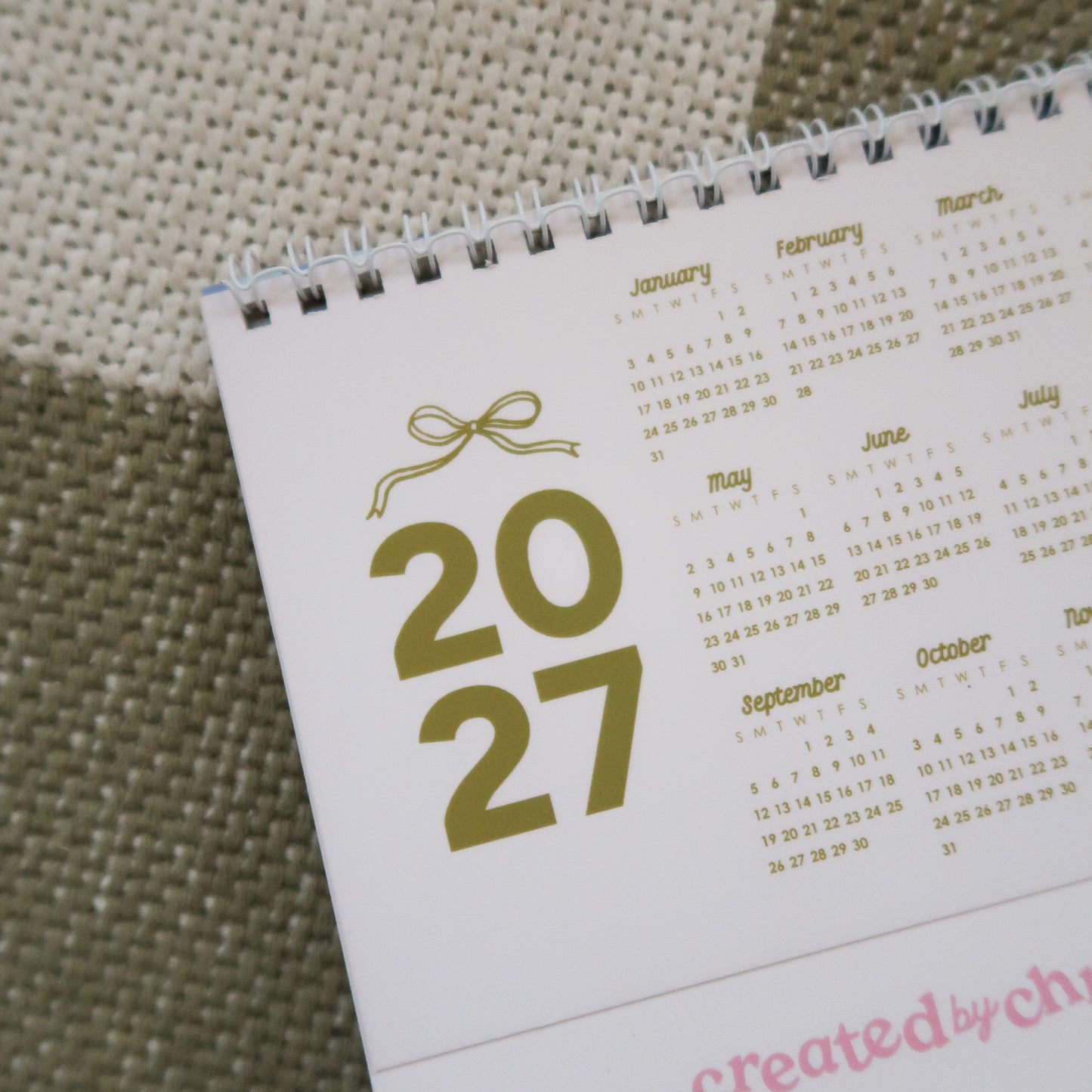 2026 Desk Calendar