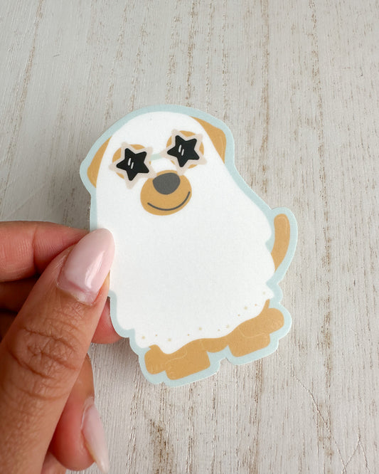 Dog Ghost Fall Sticker