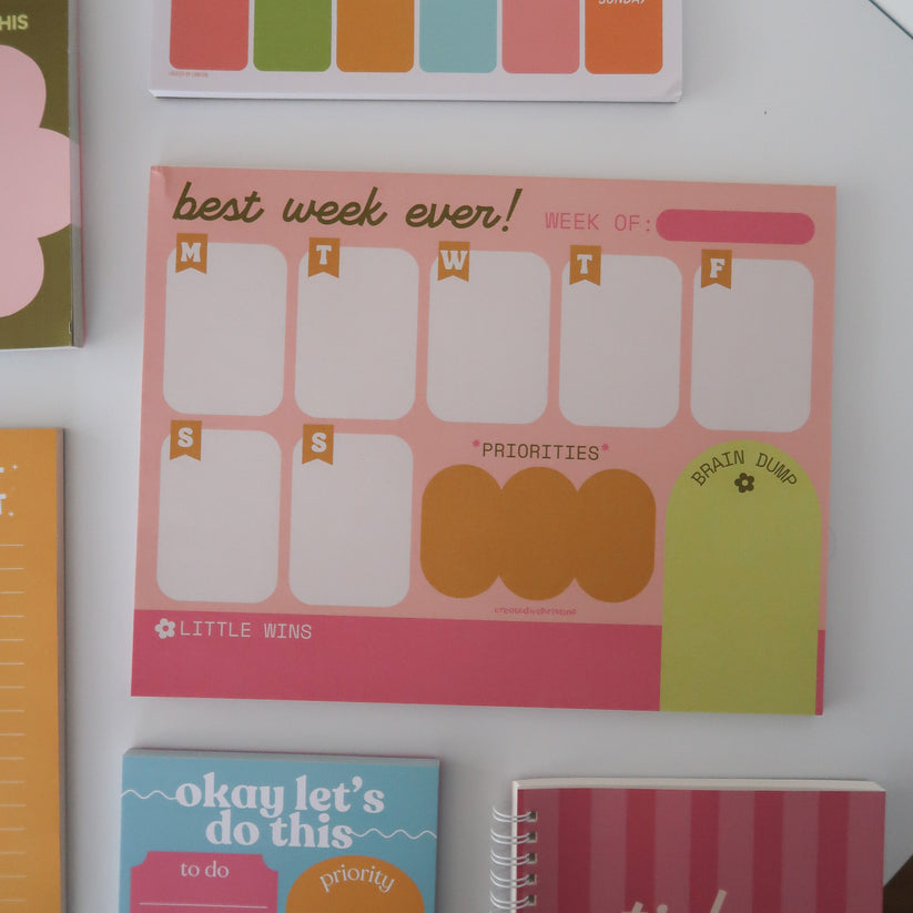 Best Week Ever Planner Notepad – Created By Christine