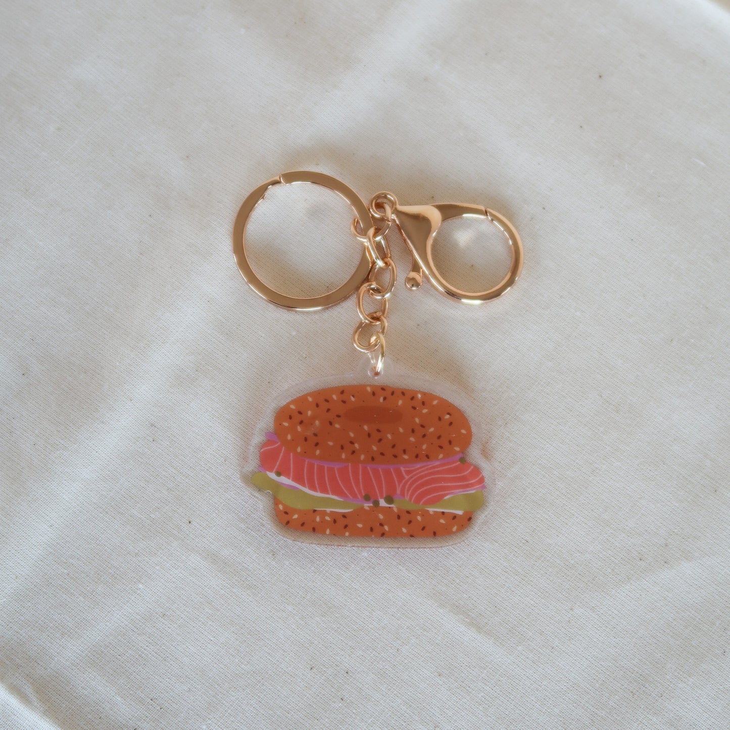 Bagel Keychain