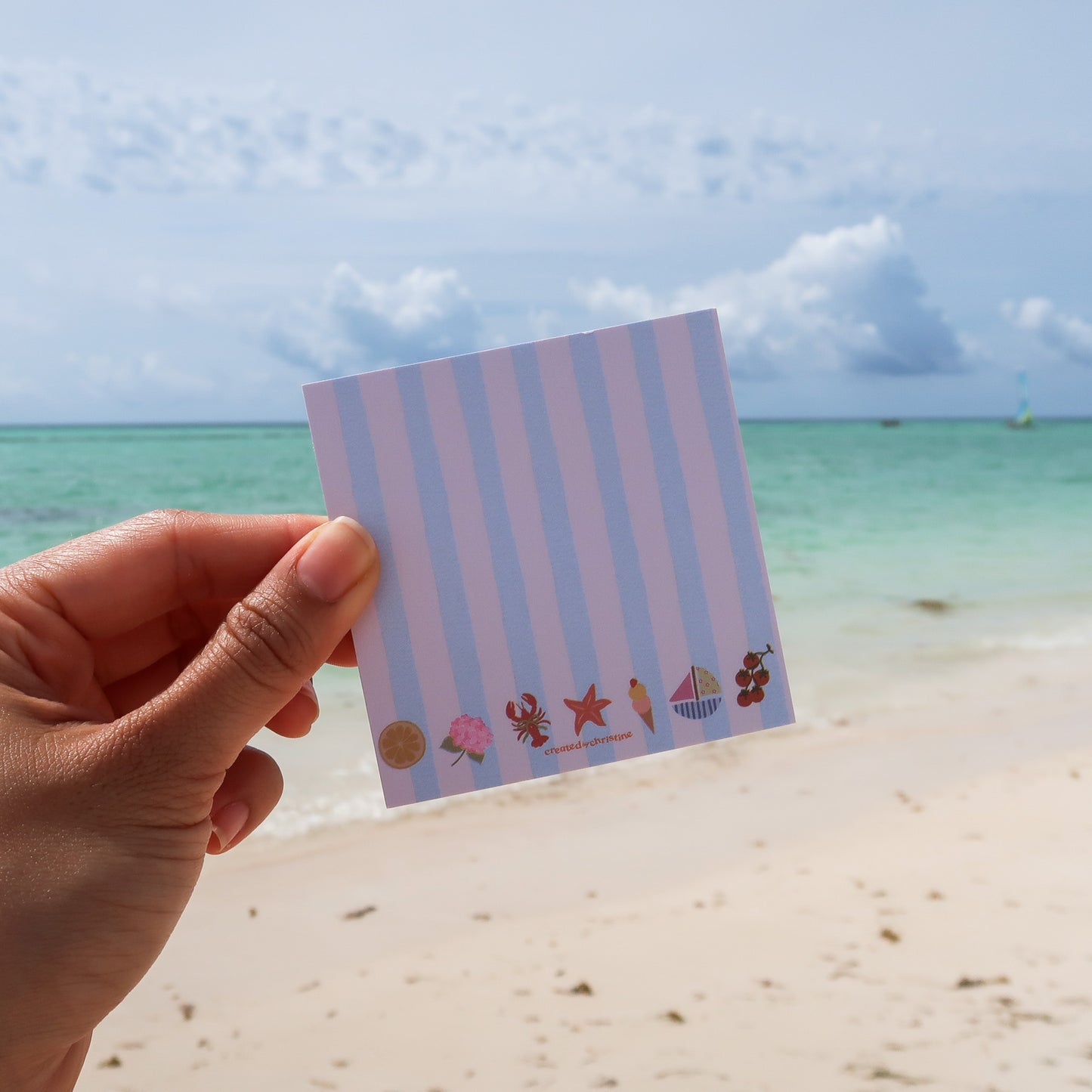 Coastal Stripes Sticky Notes