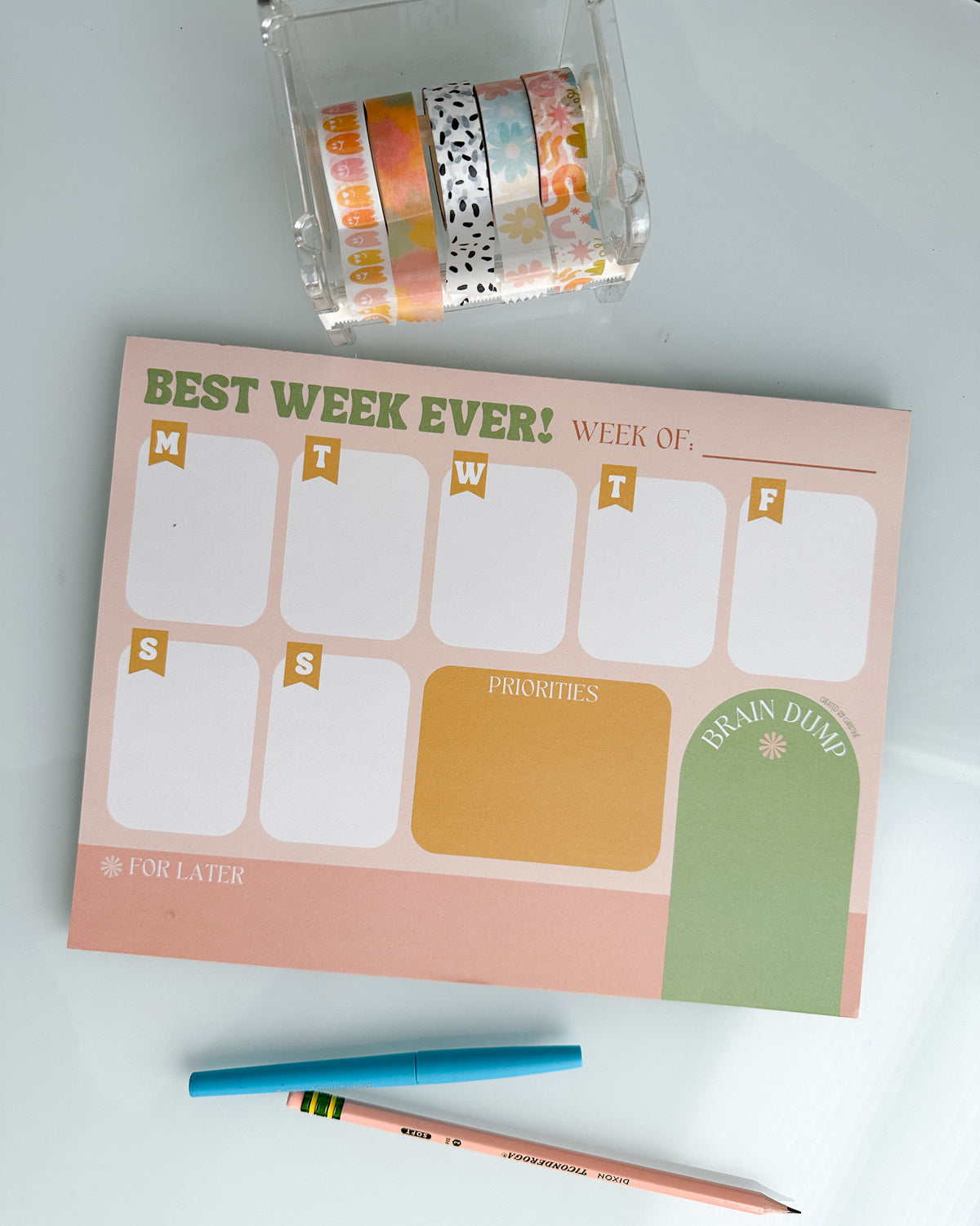 Week Topper Best Week Ever Planner Notepad – Created By Christine