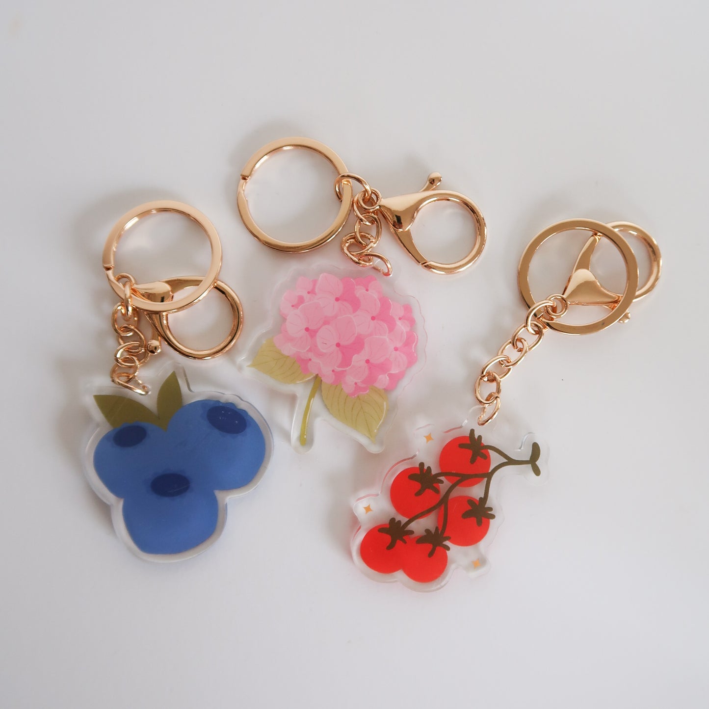 Hydrangea Keychain
