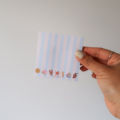 Coastal Stripes Sticky Notes