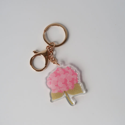 Hydrangea Keychain
