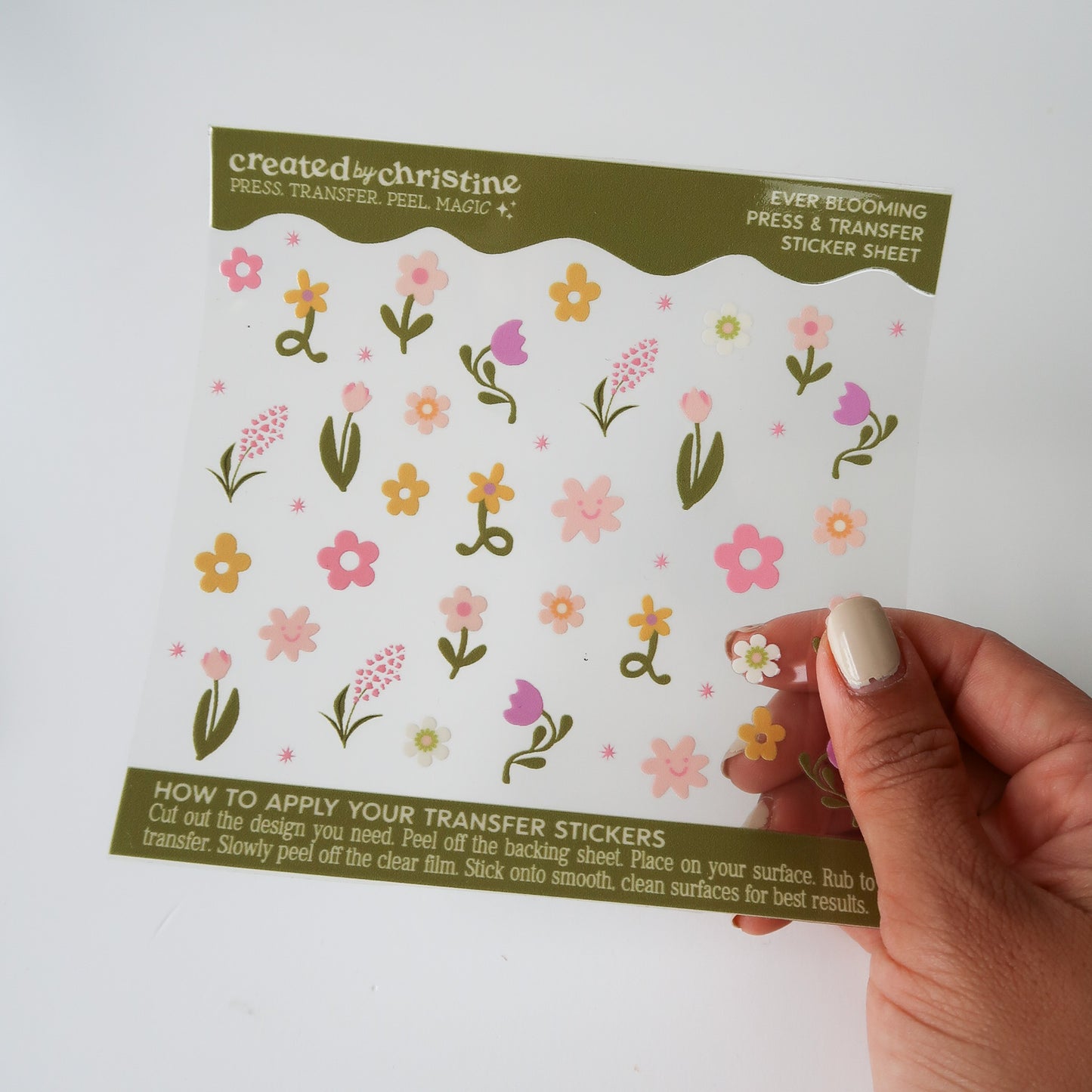 Ever Blooming Transfer Sticker Sheet