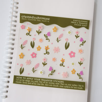 Ever Blooming Transfer Sticker Sheet