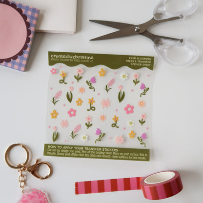 Ever Blooming Transfer Sticker Sheet