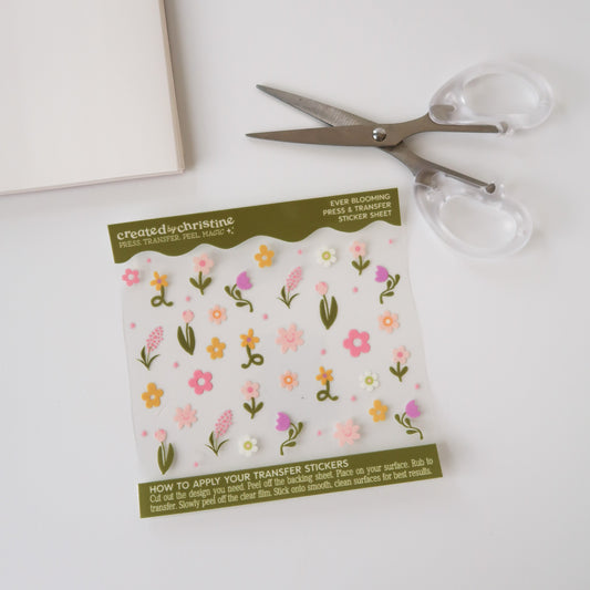 Ever Blooming Transfer Sticker Sheet