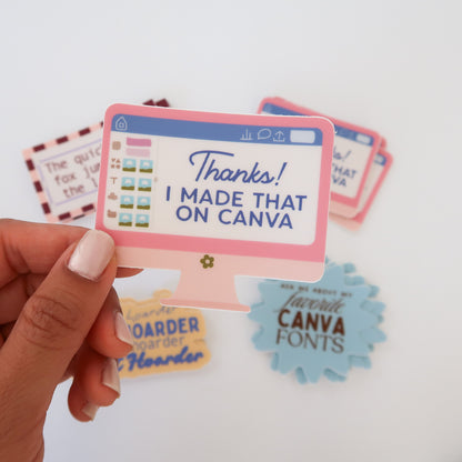 Thanks Made That On Canva Sticker