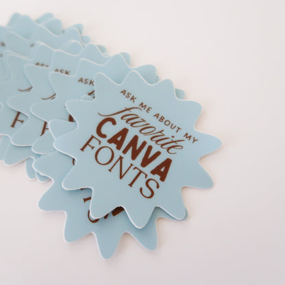 Favorite Canva Fonts Sticker
