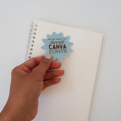 Favorite Canva Fonts Sticker