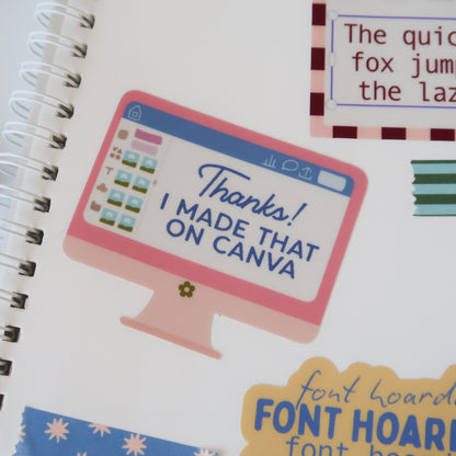 Thanks Made That On Canva Sticker