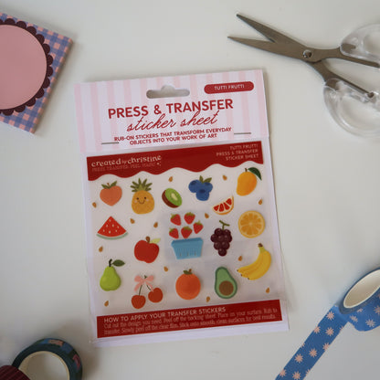 Tutti Frutti Transfer Sticker Sheet