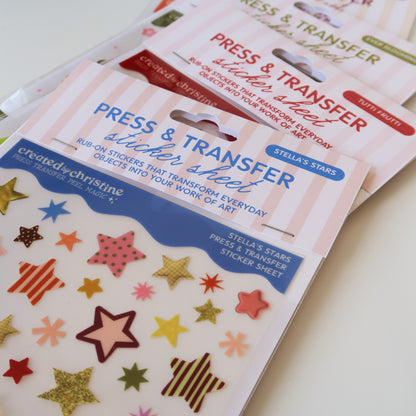 Stella's Stars Transfer Sticker Sheet