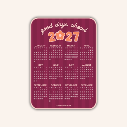 2027 Magnet Calendar
