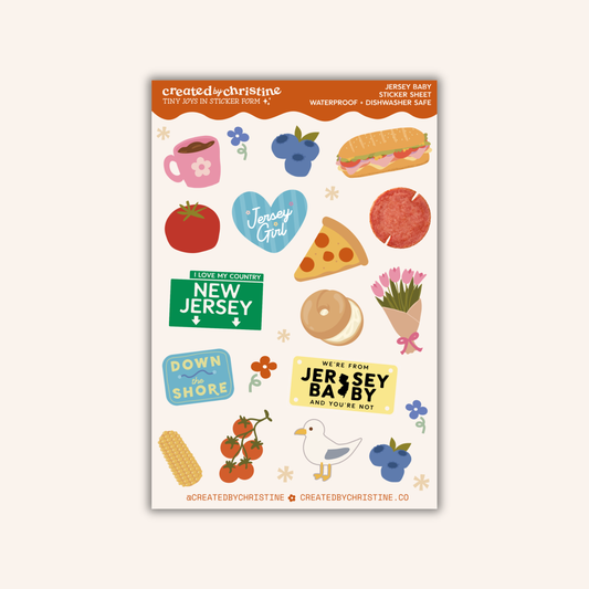 Jersey Baby Sticker Sheet