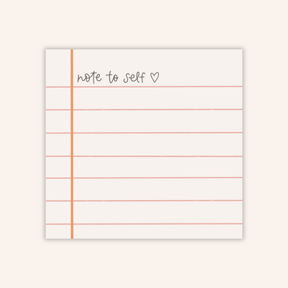 Note To Self Lined Sticky Notes