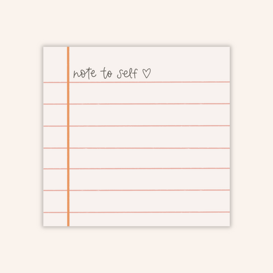 Note To Self Lined Sticky Notes