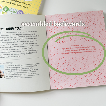 IMPERFECT Teacher Sticker Book