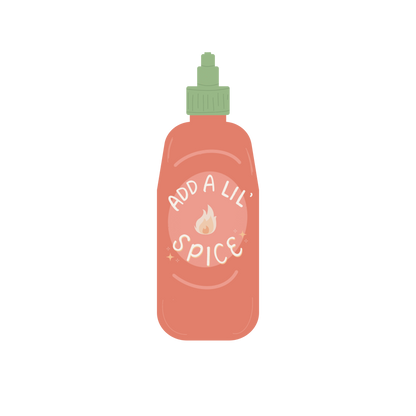 Sriracha hot sauce bottle sticker