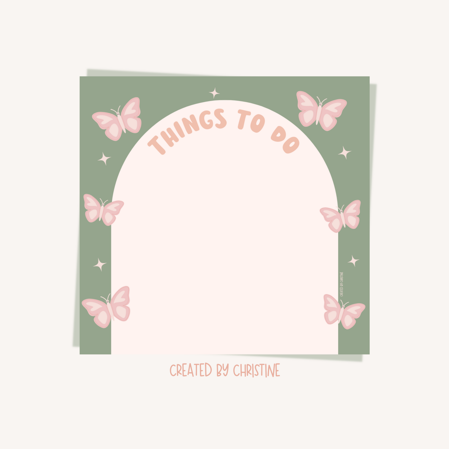 Things To Do Butterfly Sticky Notes