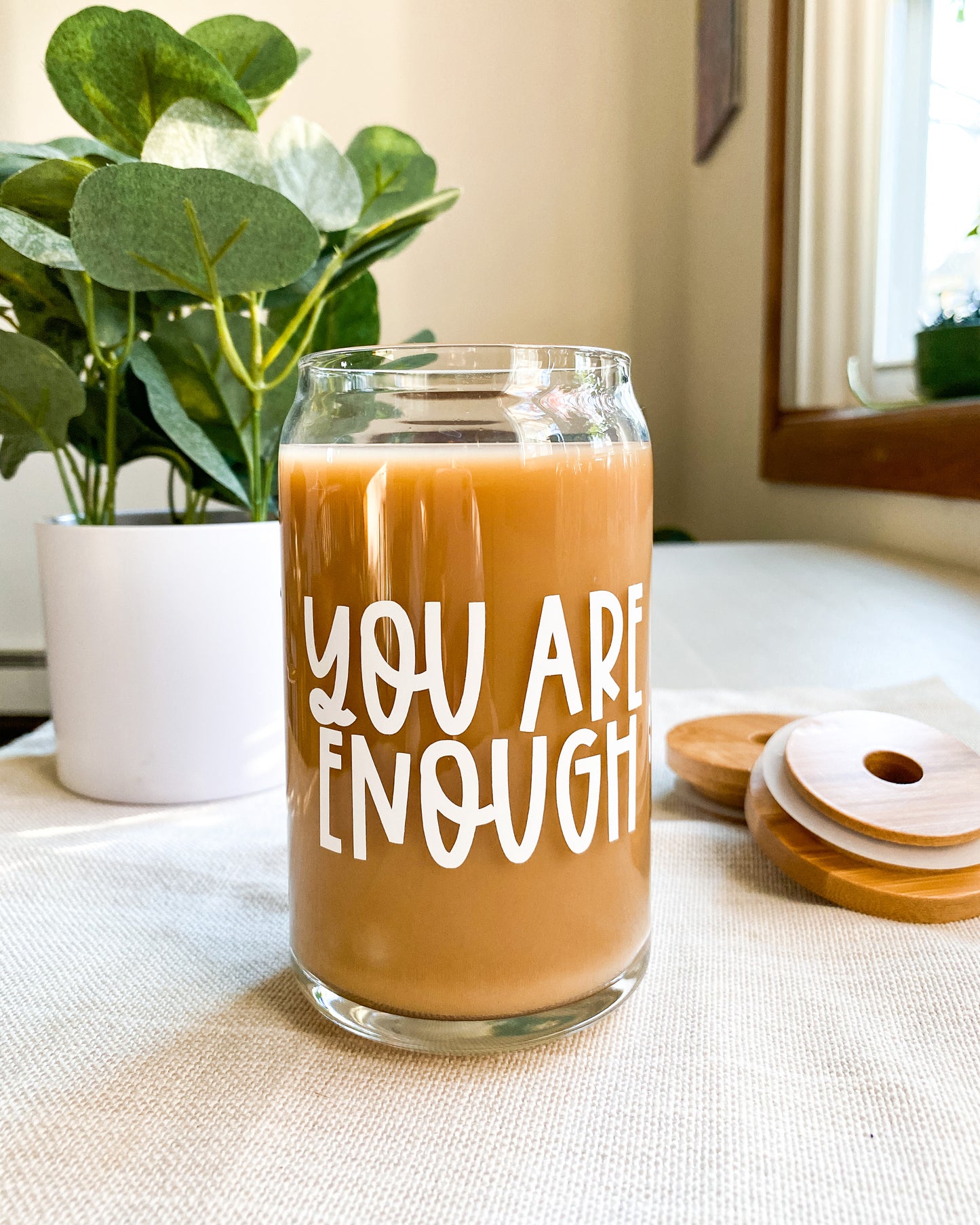 You Are Enough Glass Can