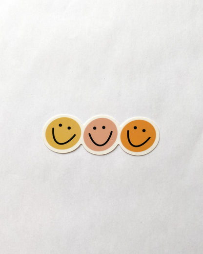 Smile Face Trio Sticker